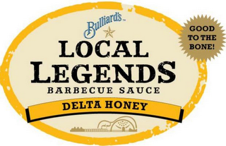 BILLARD'S LOCAL LEGENDS BARBECUE SAUCE DELTA HONEY logo