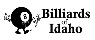 BILLIARDS OF IDAHO logo