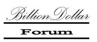 BILLION DOLLAR FORUM logo