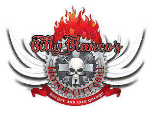 BILLY BLANCO'S MOTOR CITY GRILL BURGER AND TACO GARAGE logo