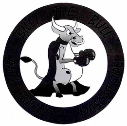 BILLY THE BULL ANTI BULLYING MASCOT . COM NO BULL logo