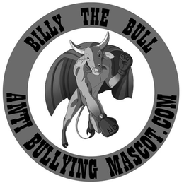 BILLY THE BULL ANTI BULLYING MASCOT.COM NO BULL logo