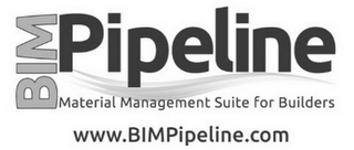 BIM PIPELINE MATERIAL MANAGEMENT SUITE FOR BUILDERS WWW.BIMPIPELINE.COM logo