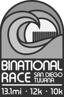 BINATIONAL RACE SAN DIEGO TIJUANA 13.1MI · 12K · 10K logo