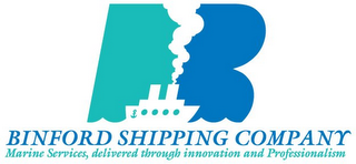 BINFORD SHIPPING COMPANY MARINE SERVICES, DELIVERED THROUGH INNOVATION AND PROFESSIONALISM logo