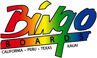 BINGO BOARDS CALIFORNIA PERU TEXAS KAUAI logo