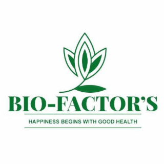 BIO-FACTORS HAPPINESS BEGINS WITH GOOD HEALTH logo