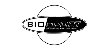 BIO SPORT SUPPORTING LIFE AND SPORT logo