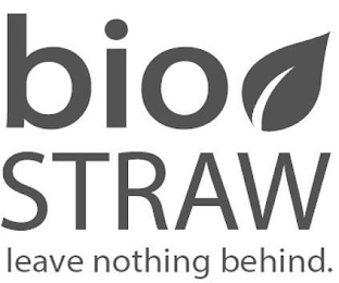 BIO STRAW LEAVE NOTHING BEHIND. logo