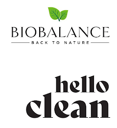 BIOBALANCE BACK TO NATURE HELLO CLEAN logo