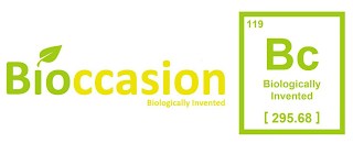 BIOCCASION BIOLOGICALLY INVENTED 119 BC BIOLOGICALLY INVENTED [295.68] logo