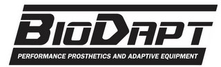 BIODAPT PERFORMANCE PROSTHETICS AND ADAPTIVE EQUIPMENT logo
