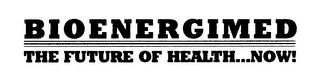 BIOENERGIMED THE FUTURE OF HEALTH...NOW! logo