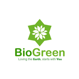 BIOGREEN LOVING THE EARTH, STARTS WITH YOU logo