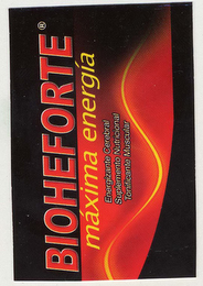 BIOHEFORTE MÁXIMA ENERGIA ENERGIZANTE CEREBRAL SUPLEMENTO NUTRICIONAL TONIFICANTE MUSCULAR logo