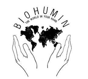 BIOHUMIN THE WORLD IN YOUR HAND logo