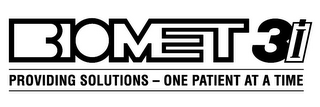 BIOMET 3I PROVIDING SOLUTIONS - ONE PATIENT AT A TIME logo