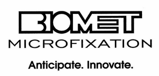 BIOMET MICROFIXATION ANTICIPATE. INNOVATE. logo