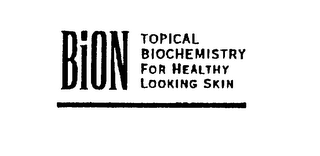 BION TOPICAL BIOCHEMISTRY FOR HEALTHY LOOKING SKIN logo