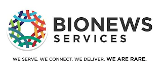 BIONEWS SERVICES WE SERVE. WE CONNECT. WE DELIVER. WE ARE RARE. logo
