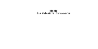 BIOSIS BIO SELECTIVE INSTRUMENTS logo