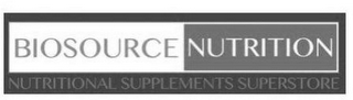 BIOSOURCENUTRITION NUTRITIONAL SUPPLEMENTS SUPERSTORE logo