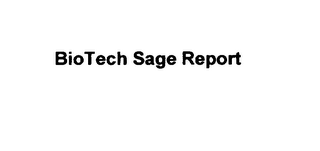 BIOTECH SAGE REPORT logo