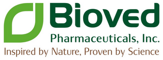 BIOVED PHARMACEUTICALS, INC. INSPIRED BY NATURE, PROVEN BY SCIENCE logo
