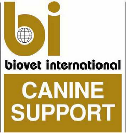 BIOVET INTERNATIONAL CANINE SUPPORT logo