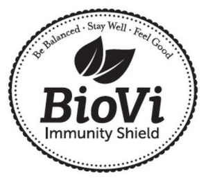 BIOVI IMMUNITY SHIELD BE BALANCED STAY WELL FEEL GOOD logo