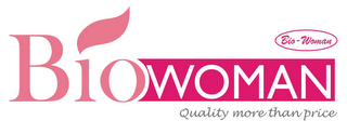 BIOWOMAN BIO- WOMAN QUALITY MORE THAN PRICE logo