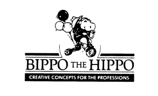 BIPPO THE HIPPO CREATIVE CONCEPTS FOR THE PROFESSIONS logo