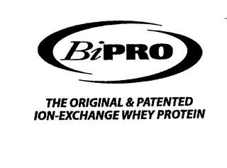 BIPRO THE ORIGINAL & PATENTED ION-EXCHANGE WHEY PROTEIN logo