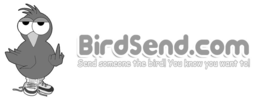 BIRDSEND.COM SEND SOMEONE THE BIRD! YOU KNOW YOU WANT TO! logo
