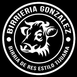 BIRRIERIA GONZALEZ BIRRIA DE RES ESTILO TIJUANA logo