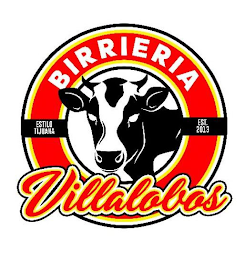 BIRRIERIA VILLALOBOS ESTILO TIJUANA EST. 2013 logo