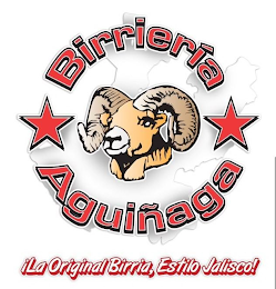 BIRRIERÍA AGUIÑAGA LA ORIGINAL BIRRIA, ESTILO JALISCO logo