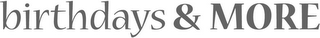 BIRTHDAYS & MORE logo