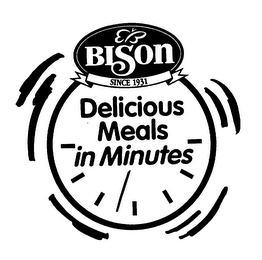 BISON DELICIOUS MEALS IN MINUTES SINCE 1931 logo