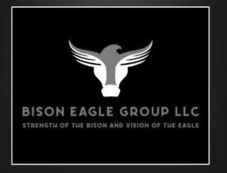 BISON EAGLE GROUP LLC STRENGTH OF THE BISON AND VISION OF THE EAGLE logo