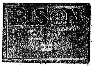 BISON TOUGH CLOTHING FOR TOUGH GUYS QUALITY TOUGHEST JEANS logo
