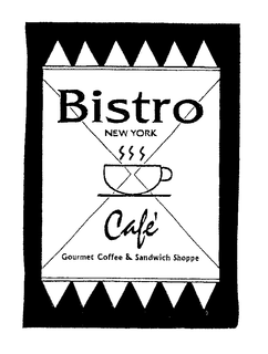 BISTRO NEW YORK CAFÉ GOURMET COFFEE & SANDWICH SHOPPE logo