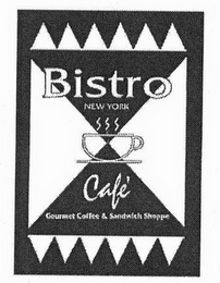 BISTRO NEW YORK CAFÉ GOURMET COFFEE & SANDWICH SHOPPE logo