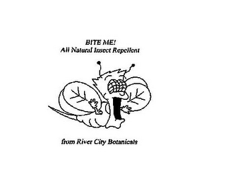 BITE ME! ALL NATURAL INSECT REPELLENT FROM RIVER CITY BOTANICALS logo