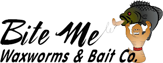 BITE ME WAXWORMS & BAIT CO. logo