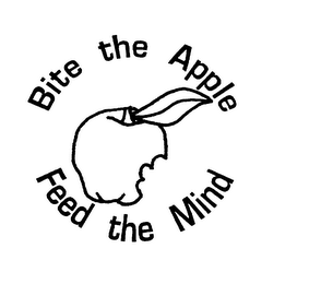 BITE THE APPLE FEED THE MIND logo