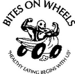 BITES ON WHEELS "HEALTHY EATING BEGINS WITH US" logo
