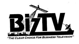 BIZTV "THE CLEAR CHOICE FOR BUSINESS TELEVISION" logo