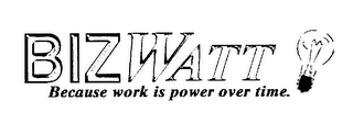 BIZWATT BECAUSE WORK IS POWER OVER TIME logo