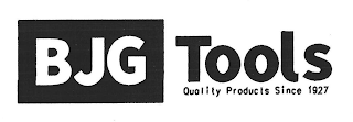 BJG TOOLS QUALITY PRODUCTS SINCE 1927 logo